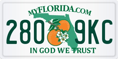 FL license plate 2809KC