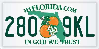 FL license plate 2809KL