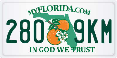 FL license plate 2809KM