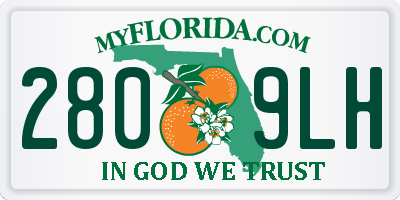 FL license plate 2809LH