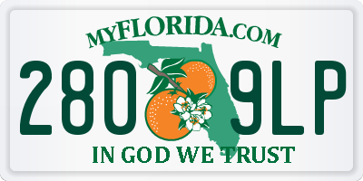 FL license plate 2809LP