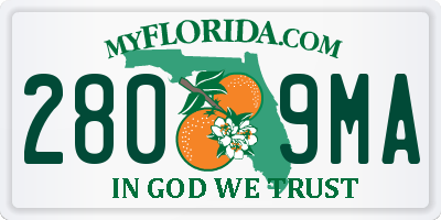 FL license plate 2809MA