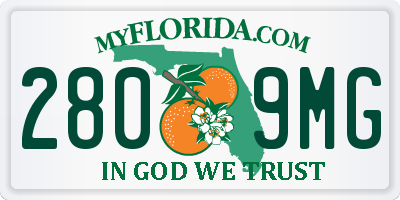 FL license plate 2809MG