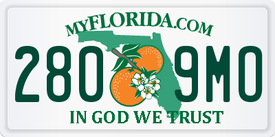 FL license plate 2809MO