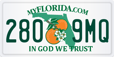 FL license plate 2809MQ