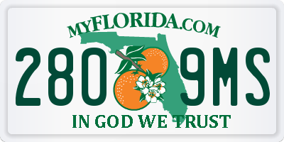FL license plate 2809MS