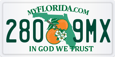 FL license plate 2809MX