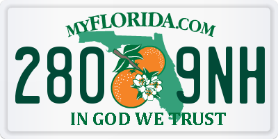 FL license plate 2809NH