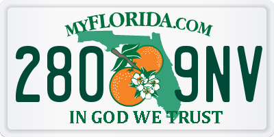FL license plate 2809NV