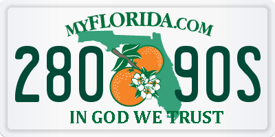 FL license plate 2809OS