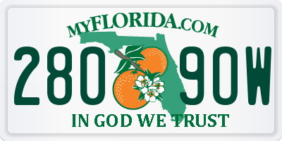 FL license plate 2809OW