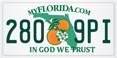 FL license plate 2809PI