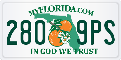 FL license plate 2809PS