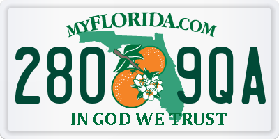 FL license plate 2809QA