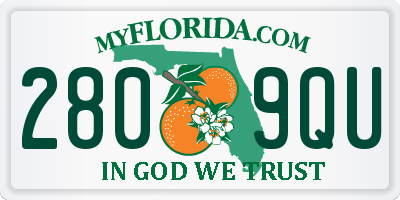 FL license plate 2809QU