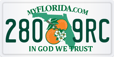 FL license plate 2809RC