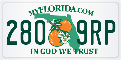 FL license plate 2809RP