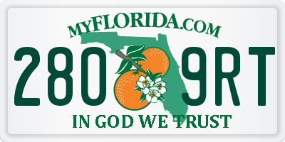 FL license plate 2809RT