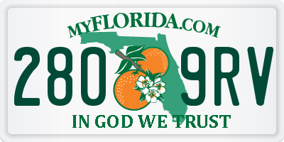 FL license plate 2809RV