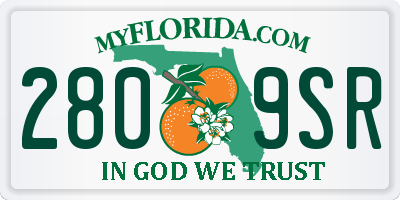 FL license plate 2809SR