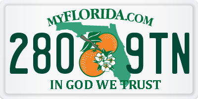 FL license plate 2809TN