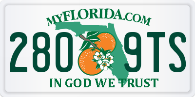 FL license plate 2809TS