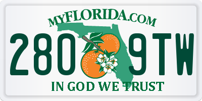 FL license plate 2809TW