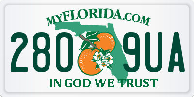 FL license plate 2809UA
