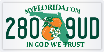 FL license plate 2809UD