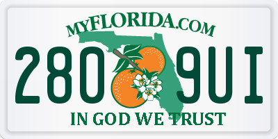 FL license plate 2809UI
