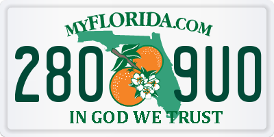 FL license plate 2809UO
