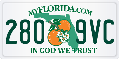 FL license plate 2809VC