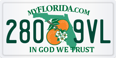 FL license plate 2809VL