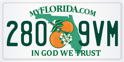FL license plate 2809VM