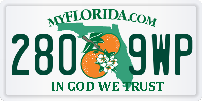 FL license plate 2809WP
