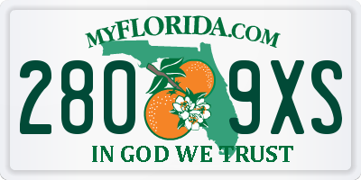 FL license plate 2809XS