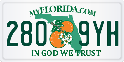 FL license plate 2809YH