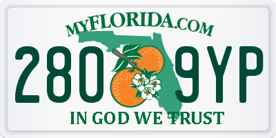 FL license plate 2809YP