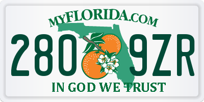 FL license plate 2809ZR