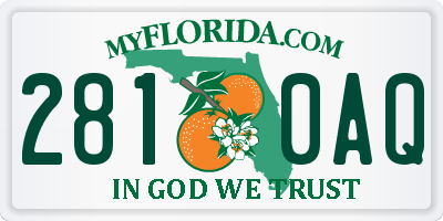 FL license plate 2810AQ