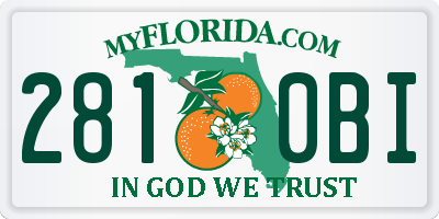 FL license plate 2810BI