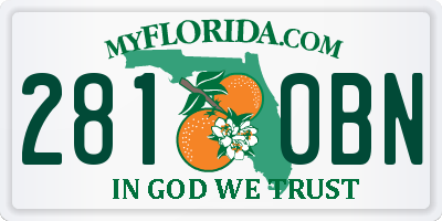 FL license plate 2810BN