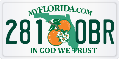 FL license plate 2810BR