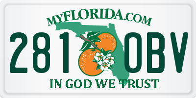 FL license plate 2810BV