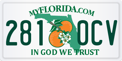 FL license plate 2810CV