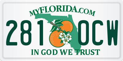 FL license plate 2810CW
