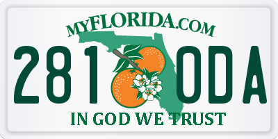 FL license plate 2810DA