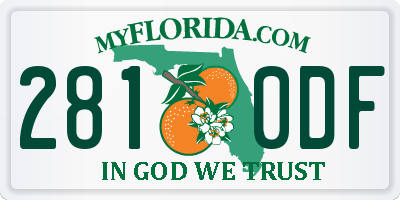 FL license plate 2810DF