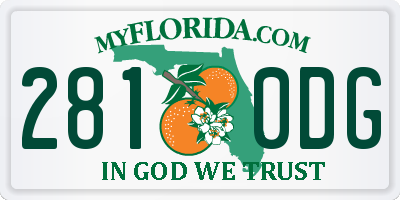 FL license plate 2810DG
