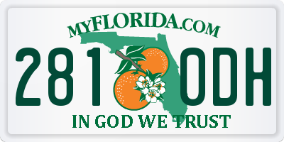 FL license plate 2810DH
